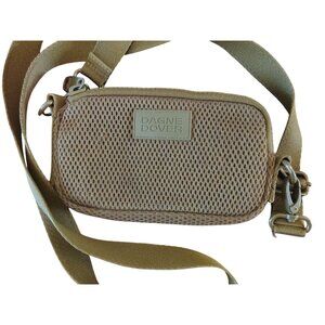 Dagne Dover Olive Green Sling Crossbody Bag, Nylon Adjustable Strap Zip Close